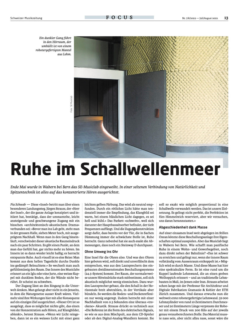 Calm in a Sea of Sound Waves | Schweizer Musikzeitung
