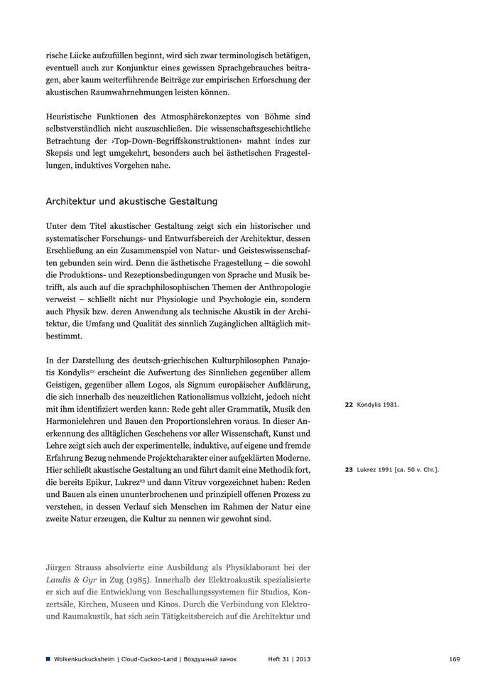 Cultural Synesthesia | Wolkenkuckucksheim