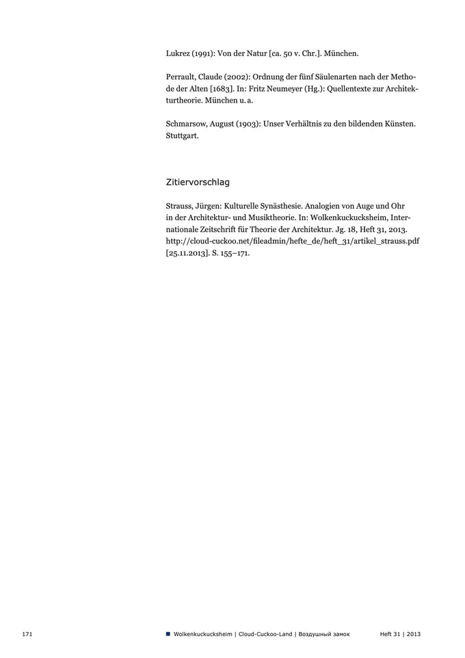 Cultural Synesthesia | Wolkenkuckucksheim