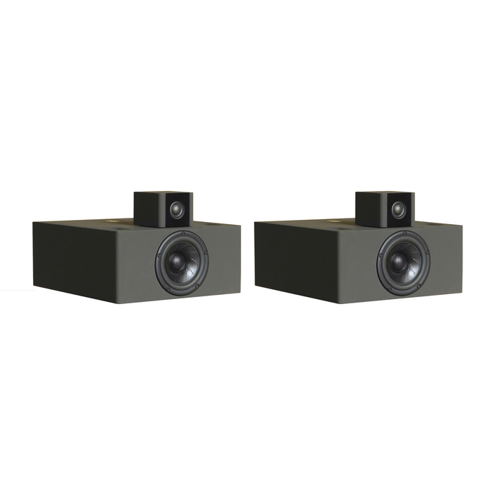 A stereo pair of STRAUSS ELEKTROAKUSTIK SE NF-3 Passive Nearfield Monitors, showcasing the compact 5-inch coated paper woofer and soft dome tweeter architecture in Nextel Anthracite on a white background.